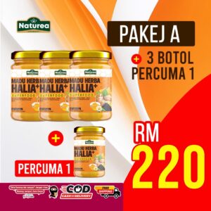 (MADU HERBA HALIA) PAKEJ A - 3 Botol + Free 1 botol